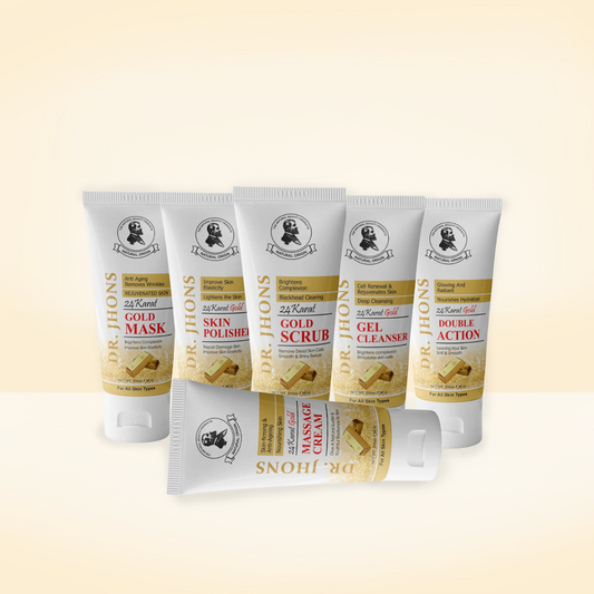 24K GOLD FACIAL TUBE SET (6pcs) - Dr Jhons Skin Care