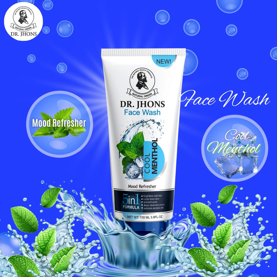 Cool Menthol Face Wash – 5 in 1 Formula - Dr Jhons Skin Care