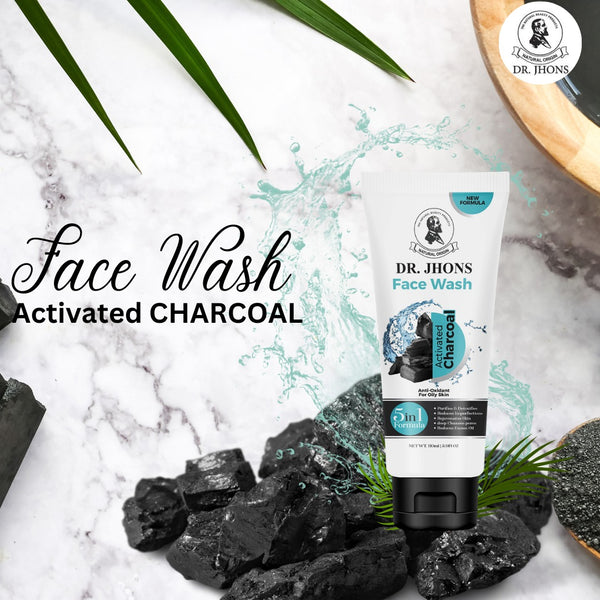 CHARCOAL FACE WASH – 5 in 1 Formula - Dr Jhons Skin Care